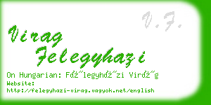 virag felegyhazi business card